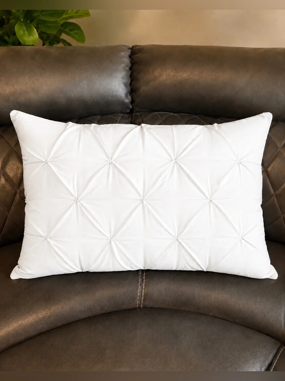 Luxury King Size Tufted Sleeping Pillow White Gray Decorative Bed Pillow Soft